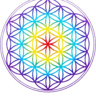 Aufkleber-Lebensblume-Chakra 20 mm, transparent
