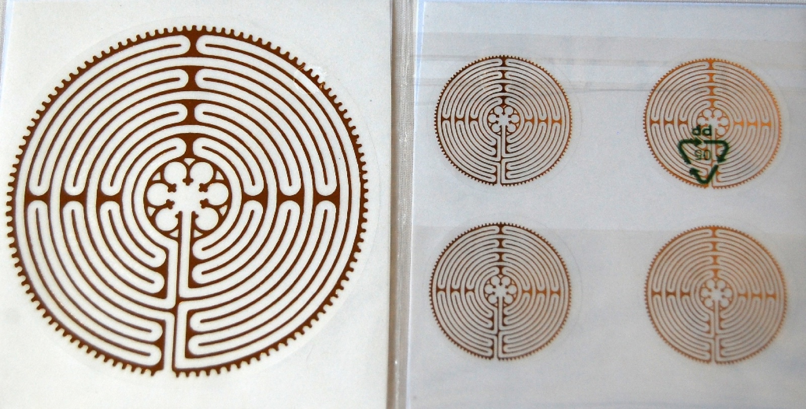 Aufkleber-Set Yantra, Labyrinth von Chatres