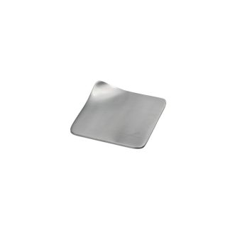eckiger Kerzenteller silber