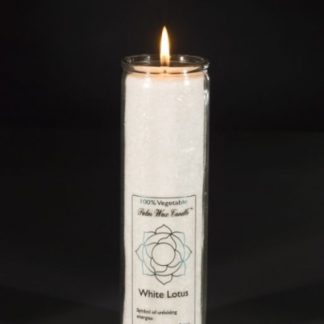 Chakra Kerze - weißer Lotus